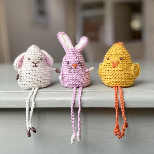 Amigurumi Crochet Animals: Easter Chick, Lamb, Bunny Crochet Pattern
