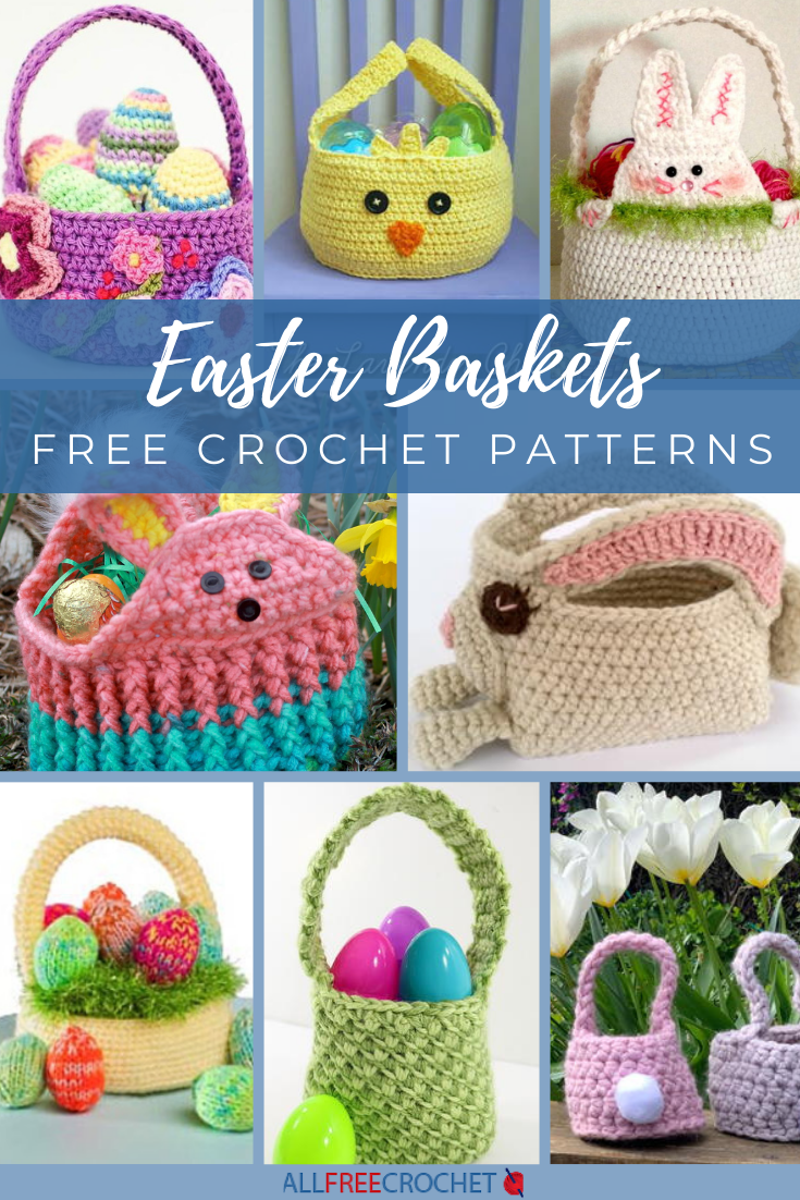 36 Crochet Easter Basket Patterns (for FREE!) | AllFreeCrochet.com 36-crochet-easter-basket-patterns-for-free-allfreecrochet-com