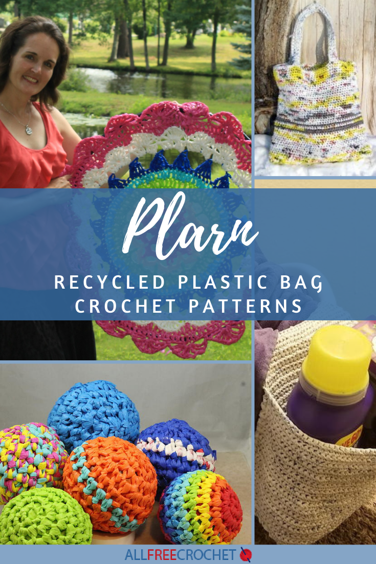 Crochet recycled plastic bags deals