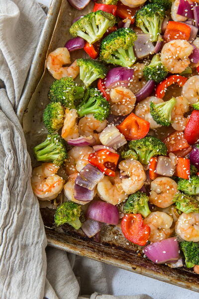 Teriyaki Shrimp Stir Fry | FaveSouthernRecipes.com