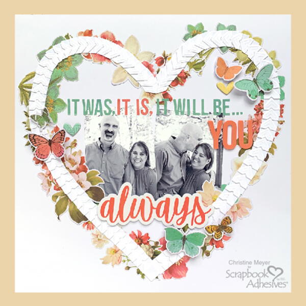 Always Heart Wreath Scrapbook Layout