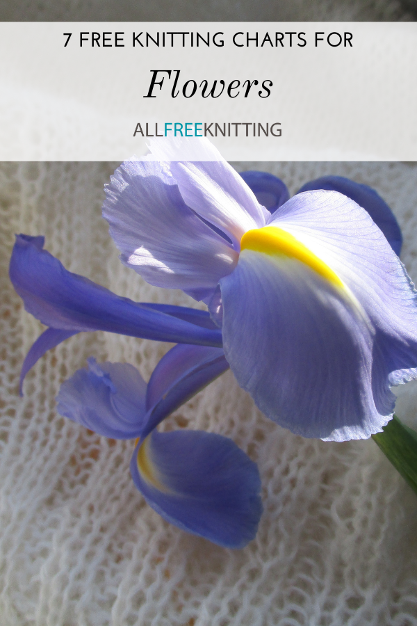 7 Free Knitting Charts Flowers