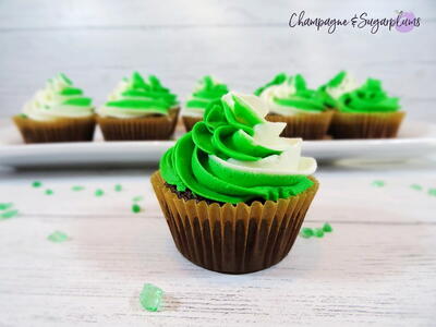 Chocolate Cupcakes With Peppermint Frosting