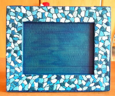 Eggshell Mosaic DIY Picture Frame