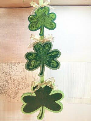 Marbled Resin Shamrocks