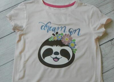 Sloth and Flowers Vinyl Shirt