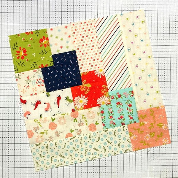 Stacked Squares Quilt Block Pattern | FaveQuilts.com