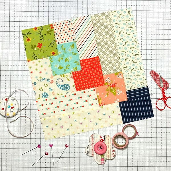 Stacked Squares Quilt Block Pattern