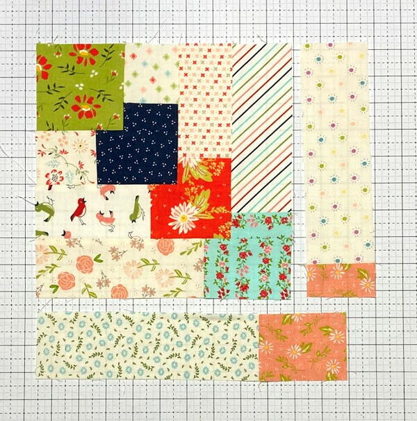 Stacked Squares Quilt Block Pattern | FaveQuilts.com