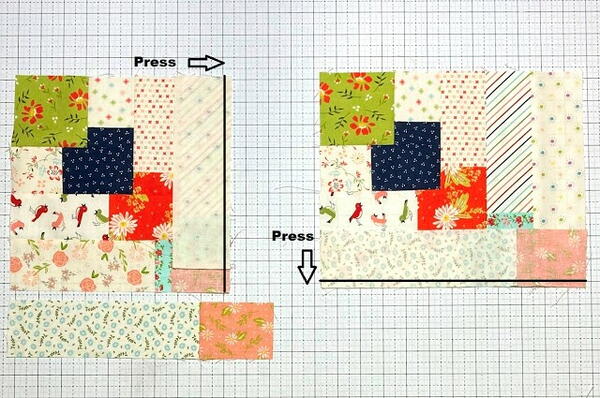Stacked Squares Quilt Block Pattern | FaveQuilts.com