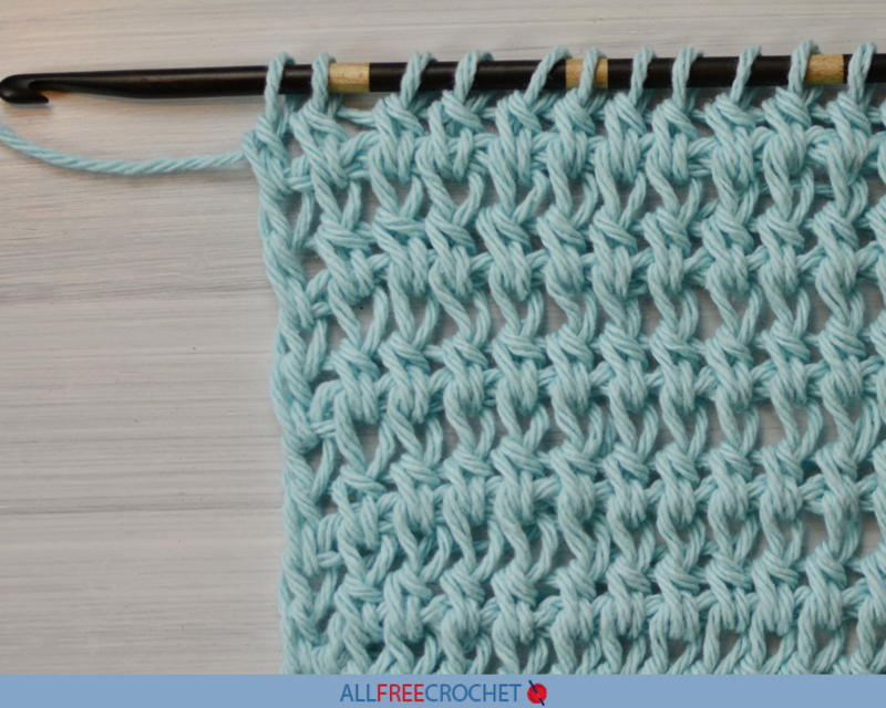Tunisian Double Crochet (Full Stitch Tutorial) AllFreeCrochet com