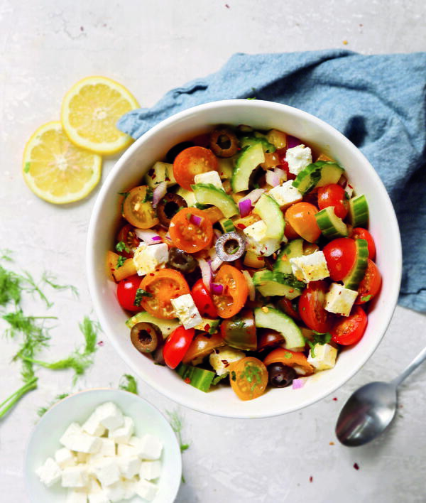 Marinated Lettuce-Free Greek Salad