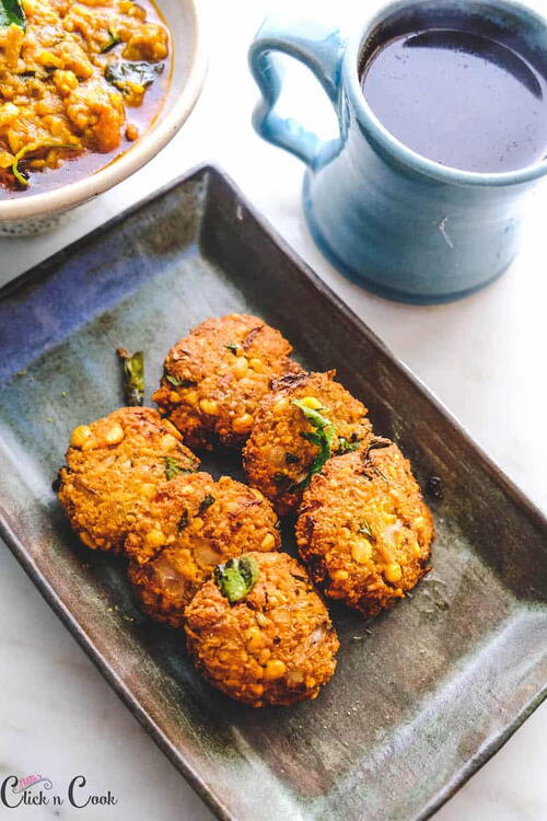 Crispy Masala Vada/ Paruppu Vadai | AllFreeCopycatRecipes.com