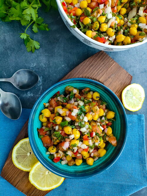 Simple Indian Chickpea Salad | Chana Salad