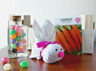 Easter Washcloth Bunny