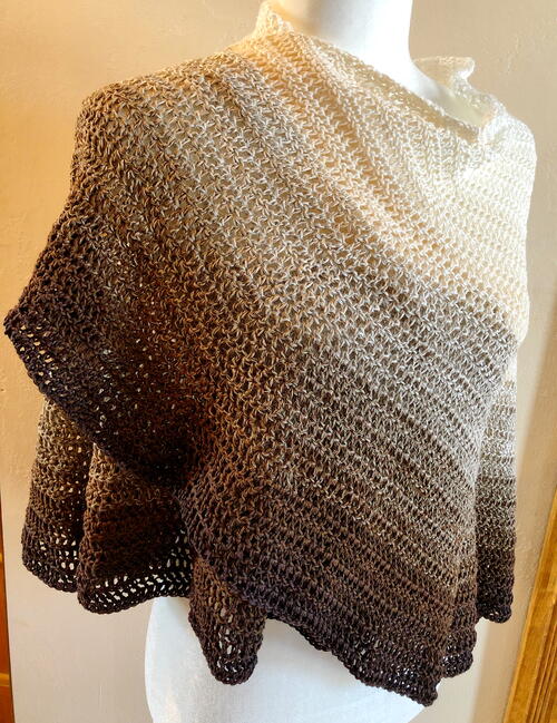 Ombre Crescent Moon Shawl