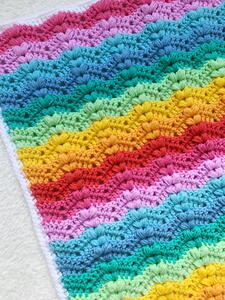 Bobble Ripple Baby Blanket | AllFreeCrochet.com