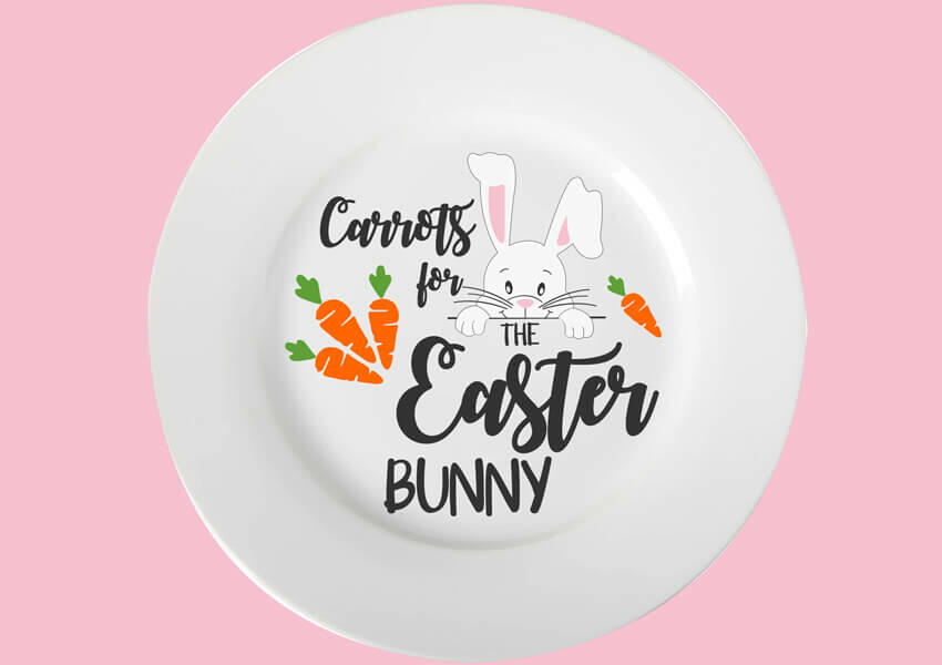 Easter Food Decor Carrots For The Easter Bunny Plate