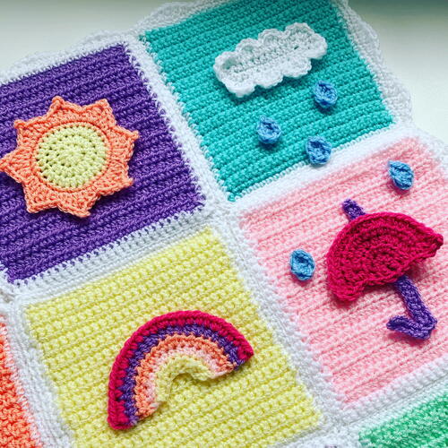 Sun Showers Weather Appliqués