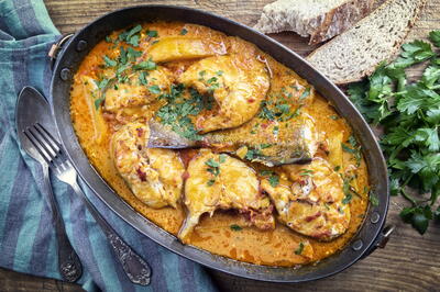 Classic And Creamy French Bouillabaisse With Catfish