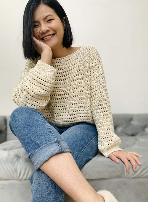 Lacy Knitted Sweater Pattern 