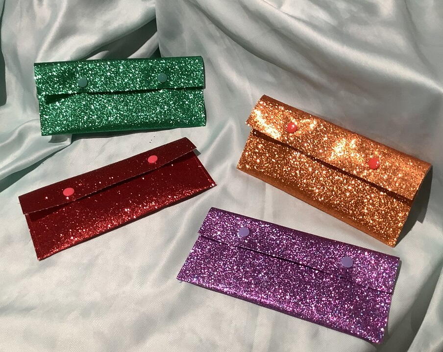 Faux Leather Simple Handle Clutch
