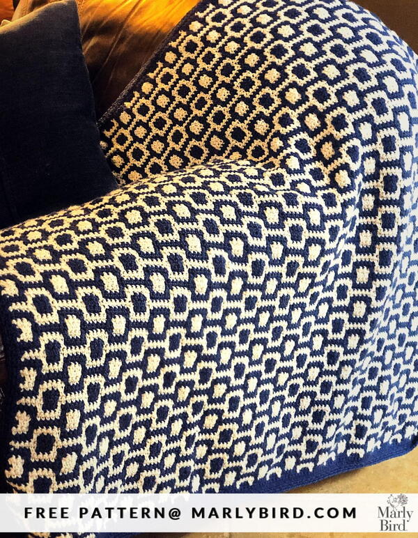 10 Free Mosaic Crochet Blanket Patterns | AllFreeCrochet.com 10-free-mosaic-crochet-blanket-patterns-allfreecrochet-com