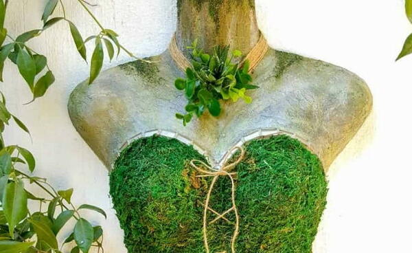 Mosaic and Moss Mannequin