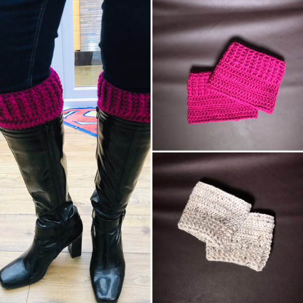 Textured Crochet Boot Cuffs
