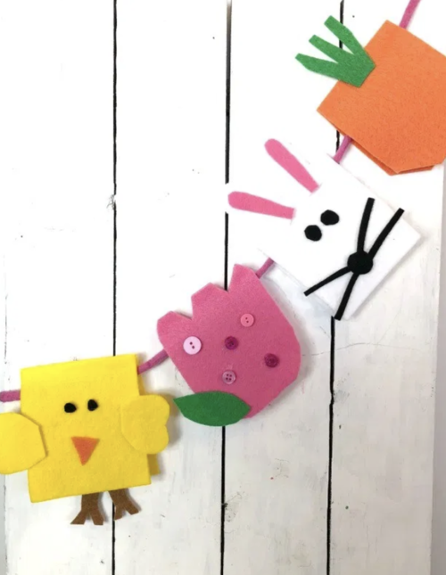 Diy Felt Easter Garland