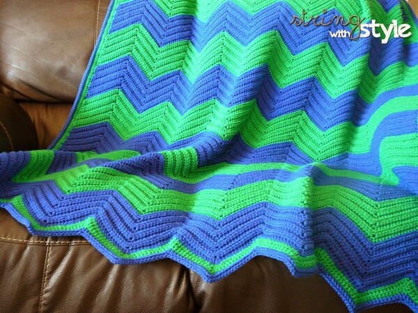 Addicted to Chevron Afghan