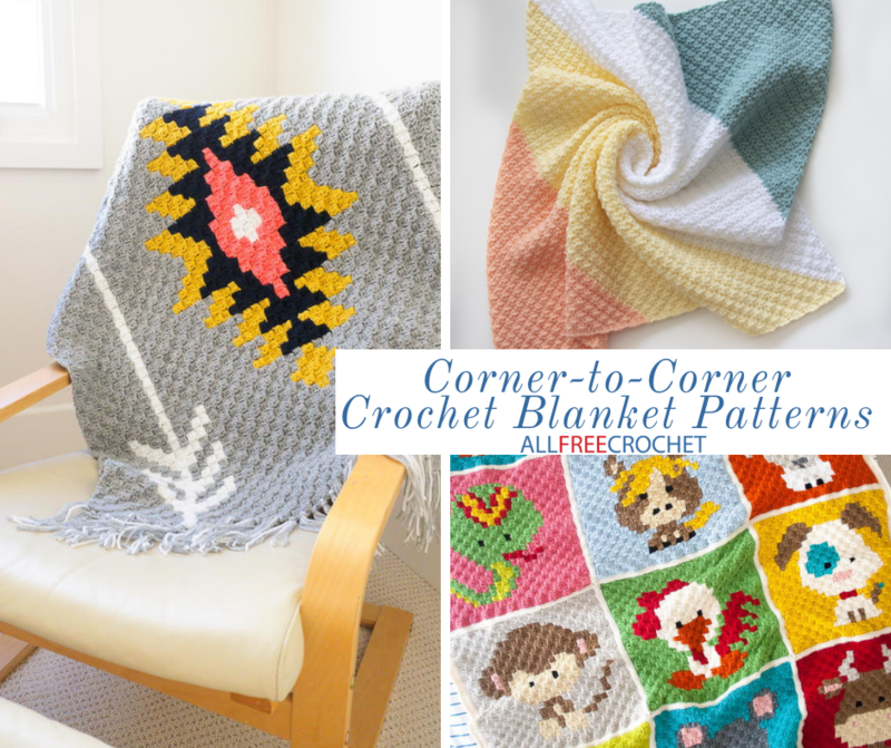 14 Corner-to-Corner Crochet Blanket Patterns | AllFreeCrochet.com