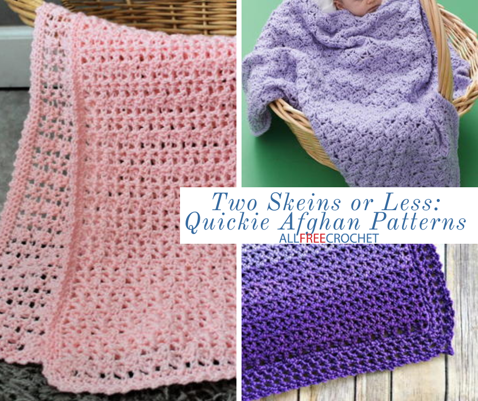 Two Skeins or Less 12 Quickie Crochet Afghan Patterns