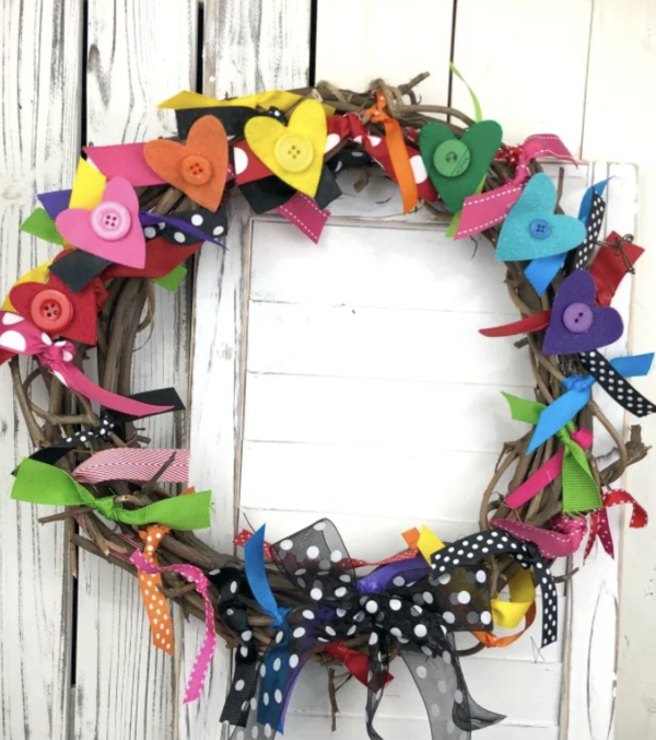 Grapevine Rainbow Wreath