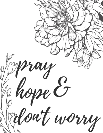 Pray Hope and Don't Worry Farmhouse Printable