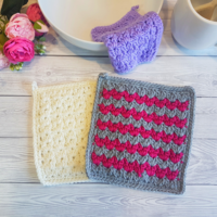 Cluster V Stitch Hot Pad Free Crochet Pattern | AllFreeCrochet.com