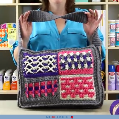 Groovy Berry Crochet Messenger Bag Pattern