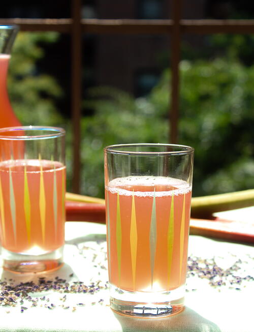 Rhubarb Lavender Iced Tea