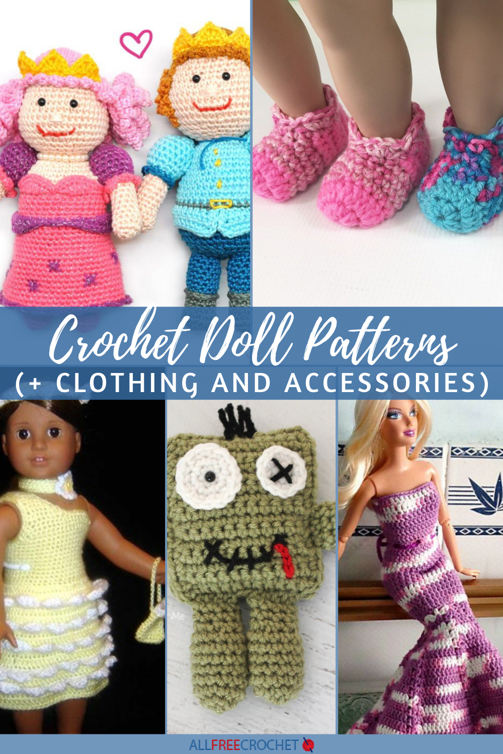 Free crochet patterns for 13 inch bed hot sale dolls