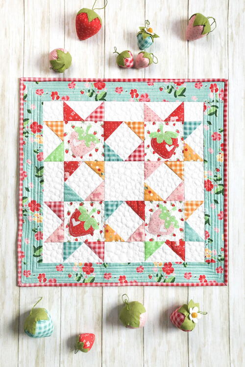 Strawberry Springtime Mini Quilt