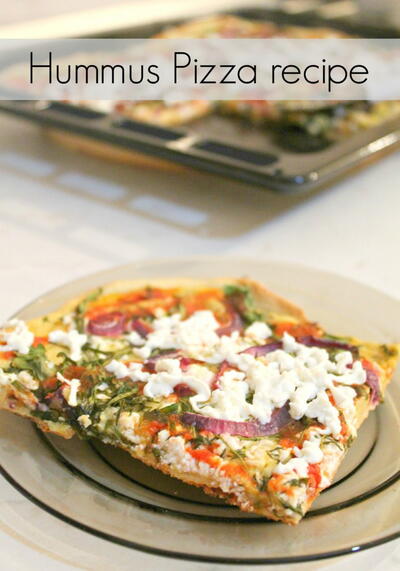 Vegetarian Hummus Pizza Recipe