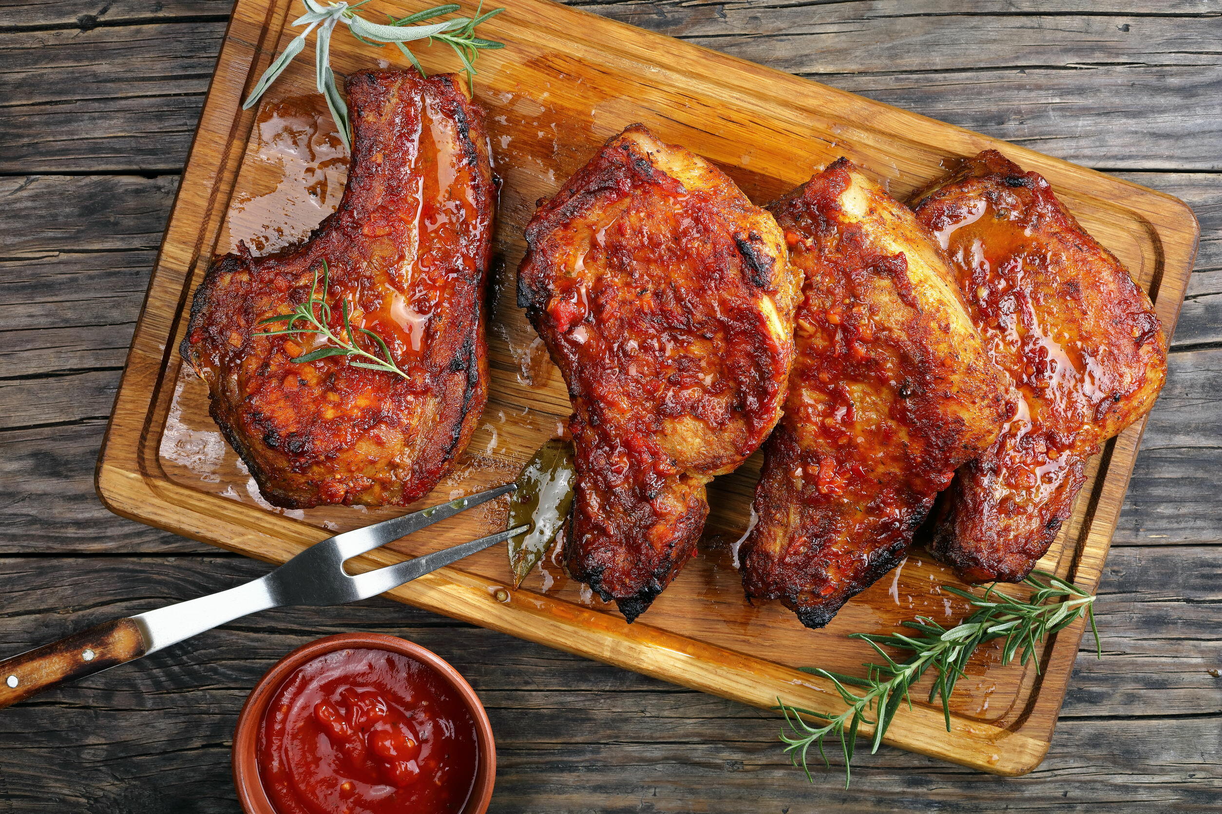 Grilled Honey Garlic Pork Chops Recipe