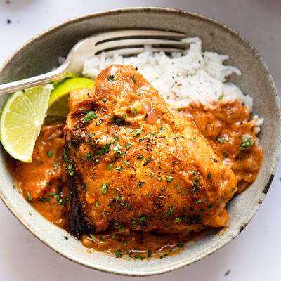 Simple Curry Chicken Thighs