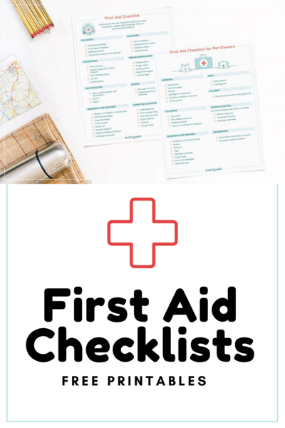 First Aid Checklist Printables