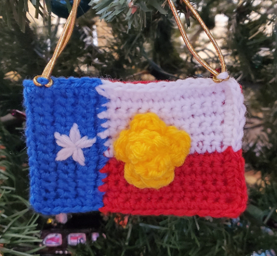 Texas Flag Christmas Ornament