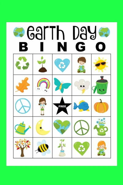 Free Printable Earth Day Bingo Set