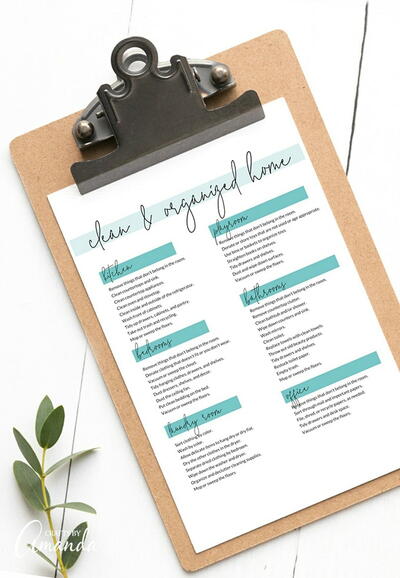 Printable Home Organization Checklist