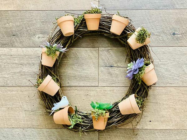 Flower Pot Wreath