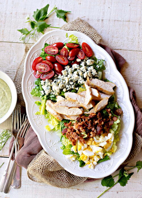 Cobb Salad With Creamy Avocado Dressing