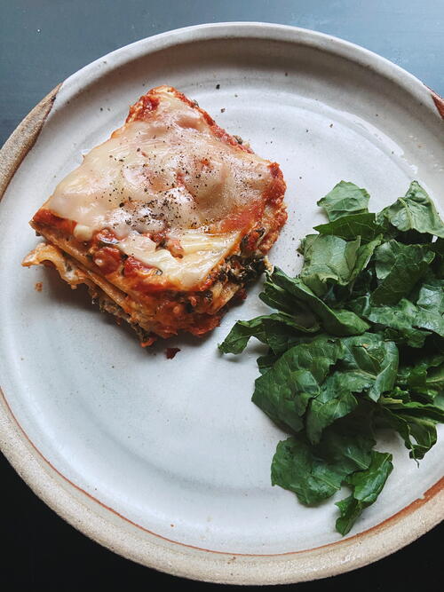 Creamy Vegan Lasagna Florentine